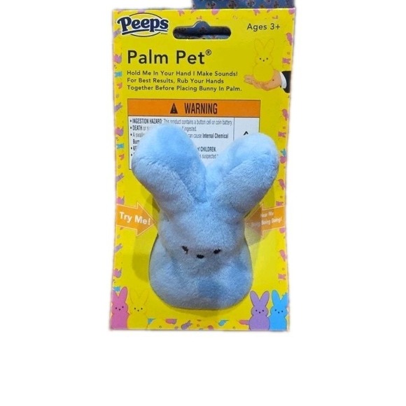 Other - 2026 Peeps Blue Bunny Palm Pet - Makes Boing Boing Boing! Sounds in Your Palm